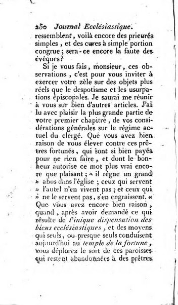 Journal ecclesiastique ou bibliotheque raisonnée des sciences ecclésiastiques