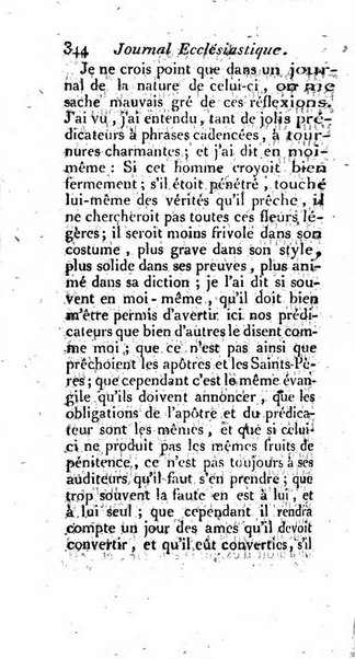 Journal ecclesiastique ou bibliotheque raisonnée des sciences ecclésiastiques