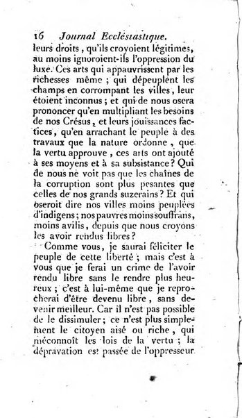 Journal ecclesiastique ou bibliotheque raisonnée des sciences ecclésiastiques