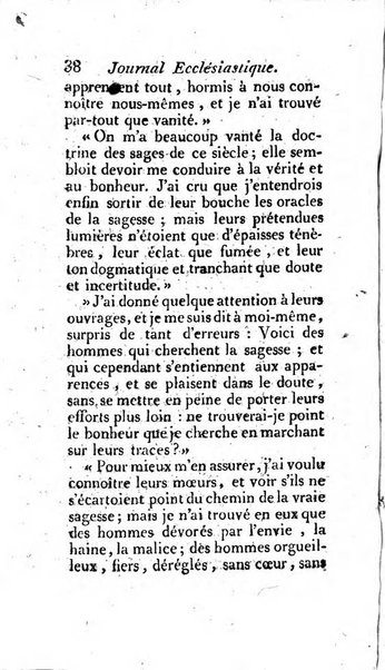 Journal ecclesiastique ou bibliotheque raisonnée des sciences ecclésiastiques