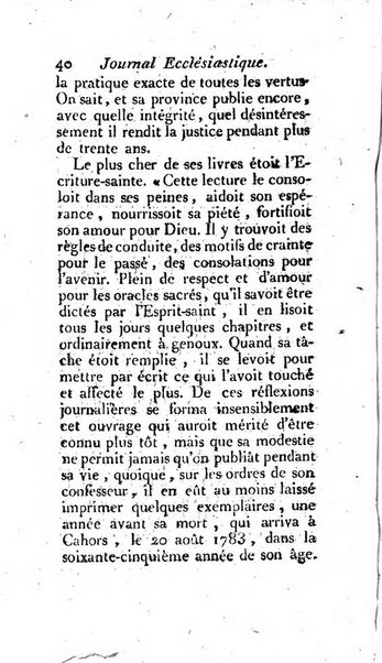 Journal ecclesiastique ou bibliotheque raisonnée des sciences ecclésiastiques