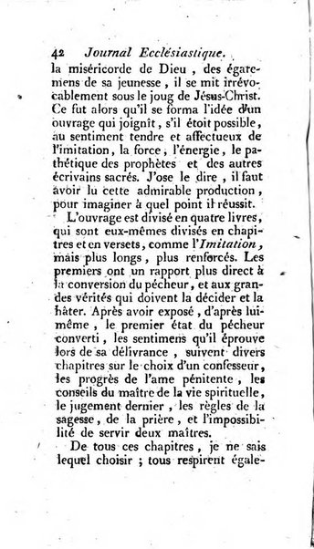 Journal ecclesiastique ou bibliotheque raisonnée des sciences ecclésiastiques