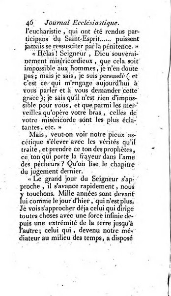 Journal ecclesiastique ou bibliotheque raisonnée des sciences ecclésiastiques