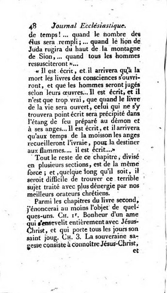Journal ecclesiastique ou bibliotheque raisonnée des sciences ecclésiastiques