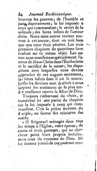 Journal ecclesiastique ou bibliotheque raisonnée des sciences ecclésiastiques