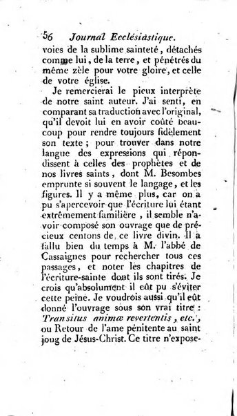 Journal ecclesiastique ou bibliotheque raisonnée des sciences ecclésiastiques