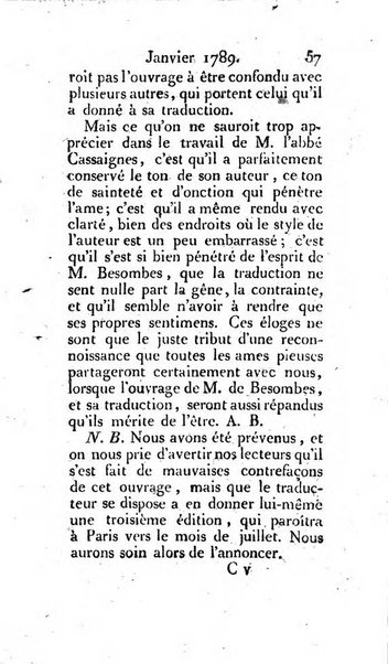 Journal ecclesiastique ou bibliotheque raisonnée des sciences ecclésiastiques