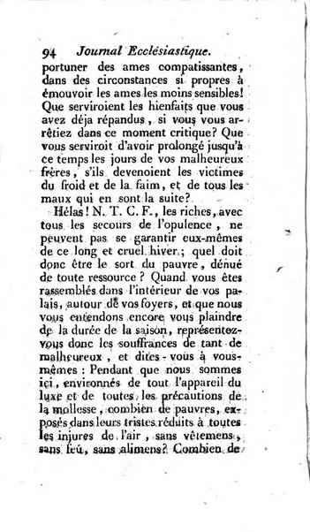 Journal ecclesiastique ou bibliotheque raisonnée des sciences ecclésiastiques