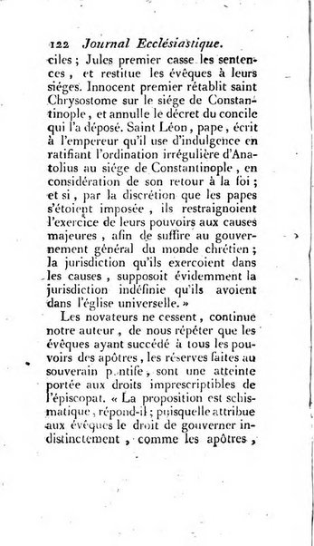 Journal ecclesiastique ou bibliotheque raisonnée des sciences ecclésiastiques