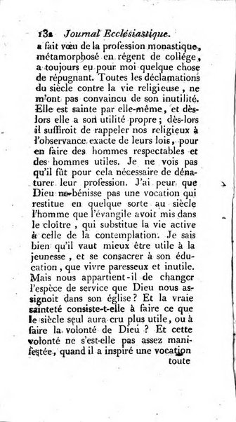 Journal ecclesiastique ou bibliotheque raisonnée des sciences ecclésiastiques