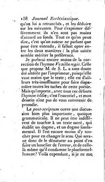 Journal ecclesiastique ou bibliotheque raisonnée des sciences ecclésiastiques