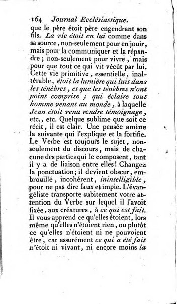 Journal ecclesiastique ou bibliotheque raisonnée des sciences ecclésiastiques