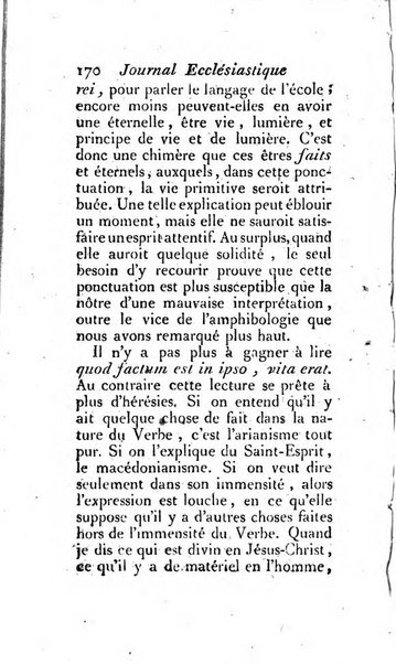 Journal ecclesiastique ou bibliotheque raisonnée des sciences ecclésiastiques