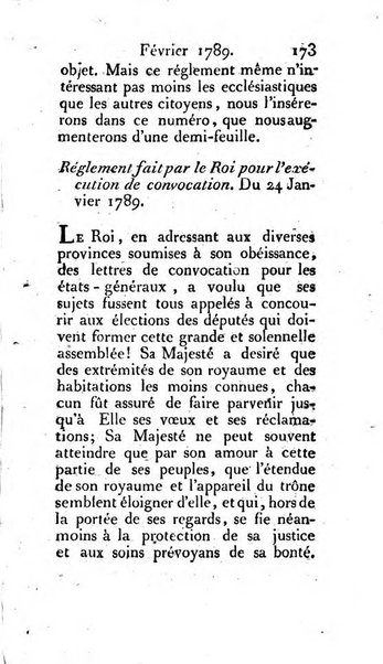 Journal ecclesiastique ou bibliotheque raisonnée des sciences ecclésiastiques