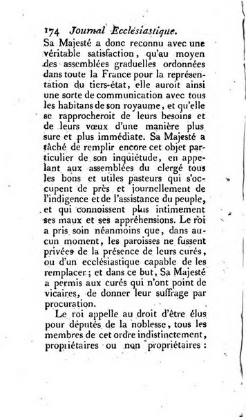 Journal ecclesiastique ou bibliotheque raisonnée des sciences ecclésiastiques