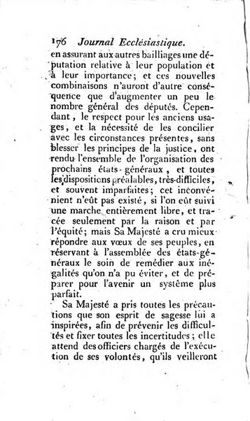 Journal ecclesiastique ou bibliotheque raisonnée des sciences ecclésiastiques