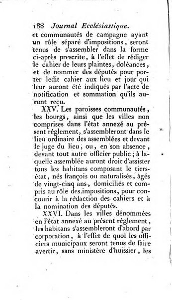 Journal ecclesiastique ou bibliotheque raisonnée des sciences ecclésiastiques