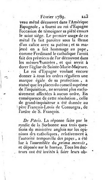 Journal ecclesiastique ou bibliotheque raisonnée des sciences ecclésiastiques