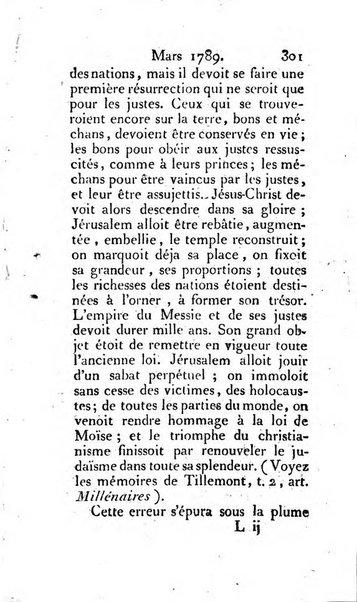 Journal ecclesiastique ou bibliotheque raisonnée des sciences ecclésiastiques