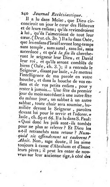 Journal ecclesiastique ou bibliotheque raisonnée des sciences ecclésiastiques