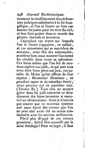 Journal ecclesiastique ou bibliotheque raisonnée des sciences ecclésiastiques