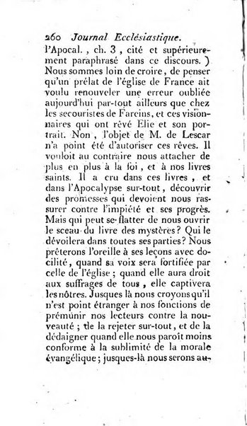 Journal ecclesiastique ou bibliotheque raisonnée des sciences ecclésiastiques