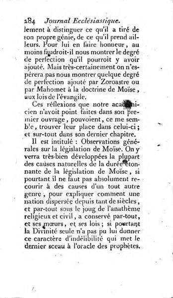 Journal ecclesiastique ou bibliotheque raisonnée des sciences ecclésiastiques