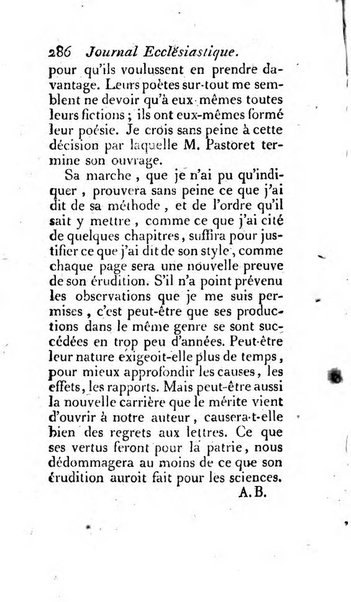 Journal ecclesiastique ou bibliotheque raisonnée des sciences ecclésiastiques