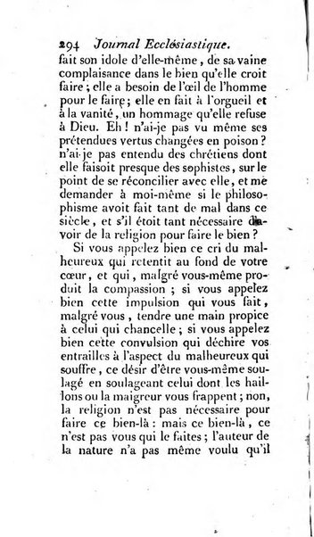 Journal ecclesiastique ou bibliotheque raisonnée des sciences ecclésiastiques