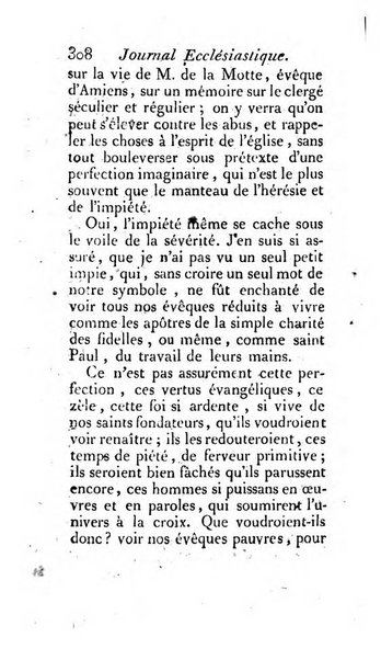 Journal ecclesiastique ou bibliotheque raisonnée des sciences ecclésiastiques