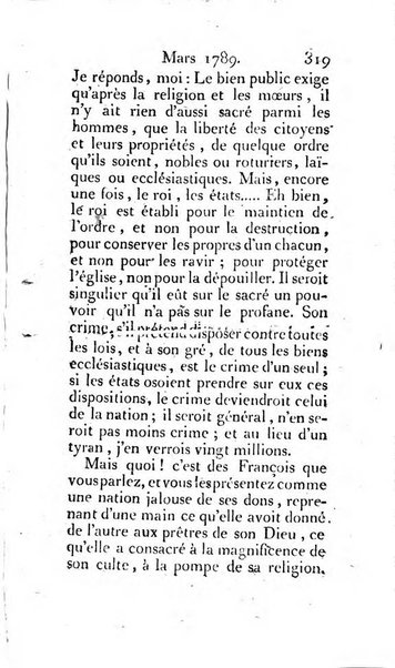 Journal ecclesiastique ou bibliotheque raisonnée des sciences ecclésiastiques