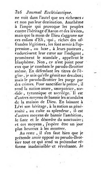 Journal ecclesiastique ou bibliotheque raisonnée des sciences ecclésiastiques