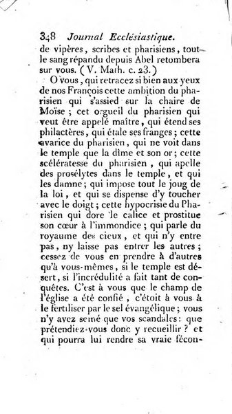 Journal ecclesiastique ou bibliotheque raisonnée des sciences ecclésiastiques