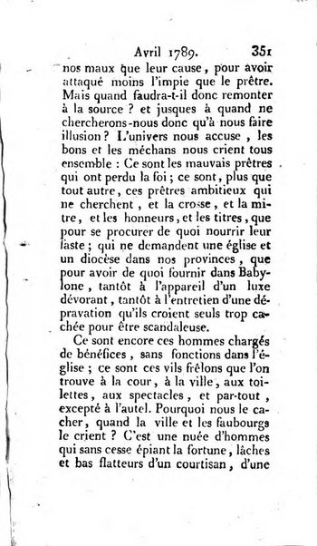 Journal ecclesiastique ou bibliotheque raisonnée des sciences ecclésiastiques