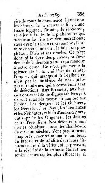 Journal ecclesiastique ou bibliotheque raisonnée des sciences ecclésiastiques