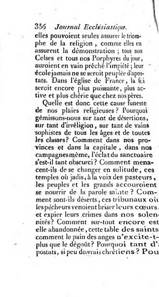 Journal ecclesiastique ou bibliotheque raisonnée des sciences ecclésiastiques