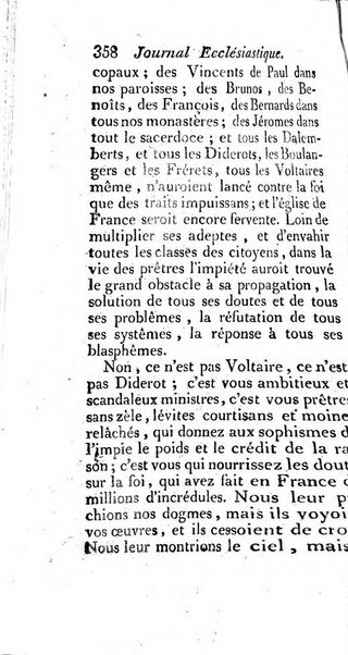 Journal ecclesiastique ou bibliotheque raisonnée des sciences ecclésiastiques