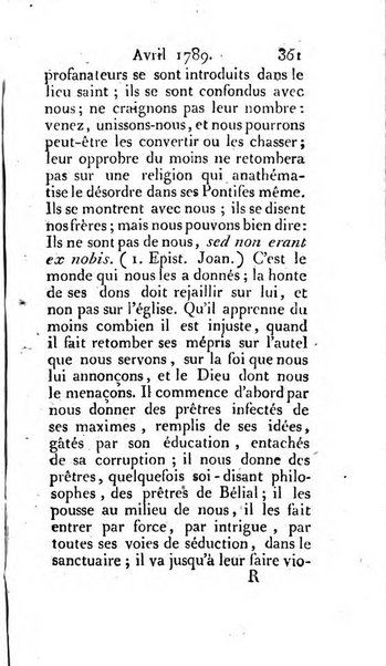 Journal ecclesiastique ou bibliotheque raisonnée des sciences ecclésiastiques