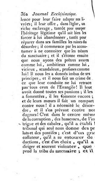 Journal ecclesiastique ou bibliotheque raisonnée des sciences ecclésiastiques