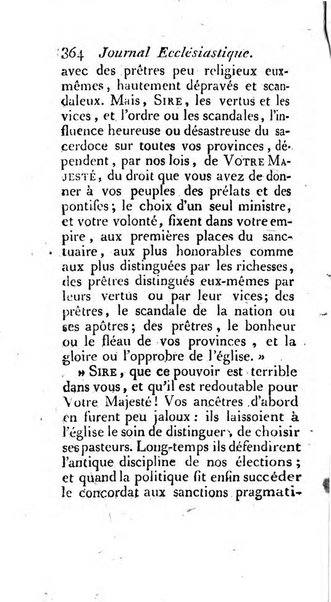 Journal ecclesiastique ou bibliotheque raisonnée des sciences ecclésiastiques