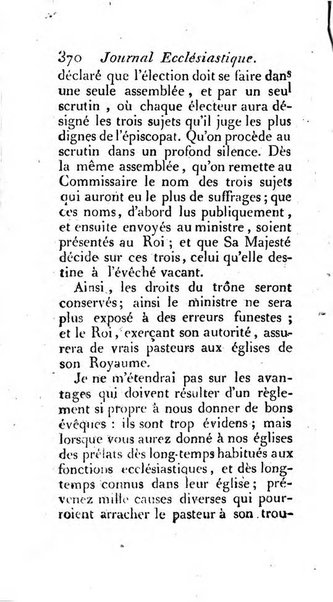 Journal ecclesiastique ou bibliotheque raisonnée des sciences ecclésiastiques