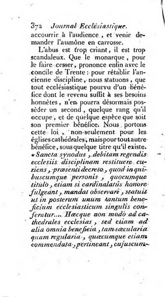 Journal ecclesiastique ou bibliotheque raisonnée des sciences ecclésiastiques