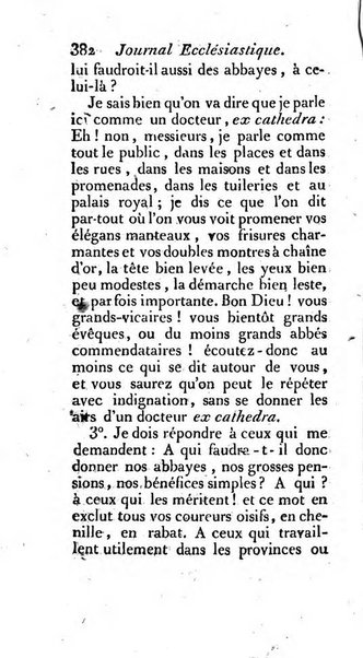 Journal ecclesiastique ou bibliotheque raisonnée des sciences ecclésiastiques