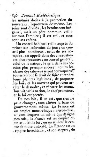 Journal ecclesiastique ou bibliotheque raisonnée des sciences ecclésiastiques