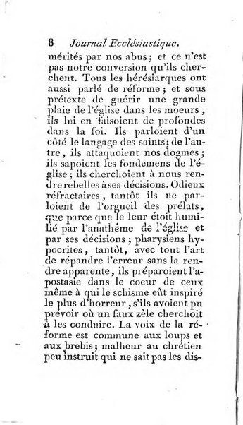 Journal ecclesiastique ou bibliotheque raisonnée des sciences ecclésiastiques