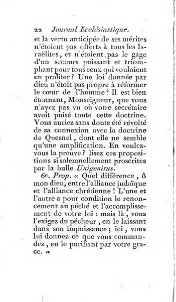 Journal ecclesiastique ou bibliotheque raisonnée des sciences ecclésiastiques