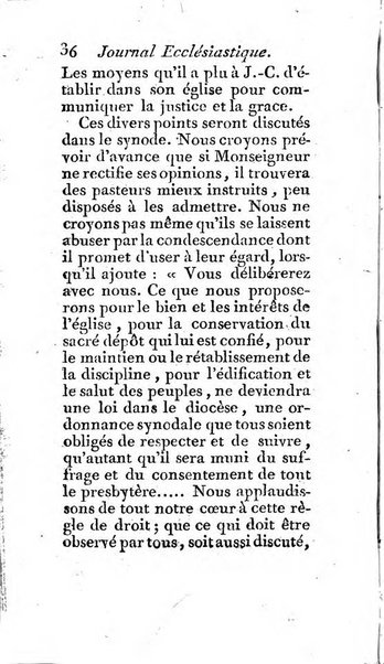 Journal ecclesiastique ou bibliotheque raisonnée des sciences ecclésiastiques