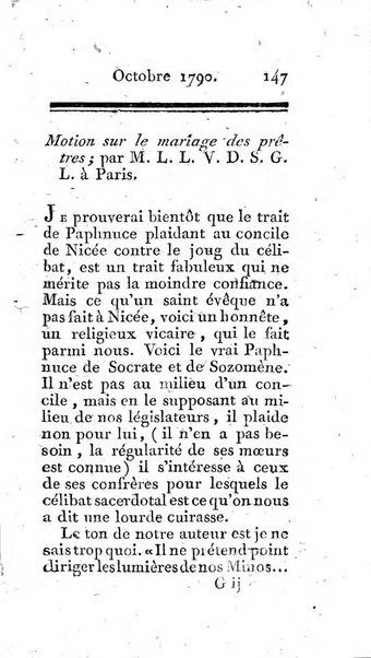 Journal ecclesiastique ou bibliotheque raisonnée des sciences ecclésiastiques