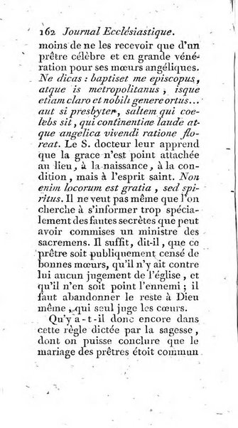 Journal ecclesiastique ou bibliotheque raisonnée des sciences ecclésiastiques