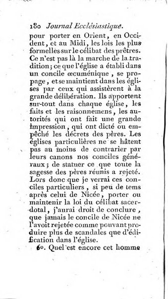 Journal ecclesiastique ou bibliotheque raisonnée des sciences ecclésiastiques